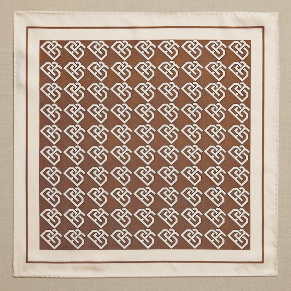 Banana Republic Other - New! BANANA REPUBLIC 100% Silk Pocket Square in Whiskey Brown